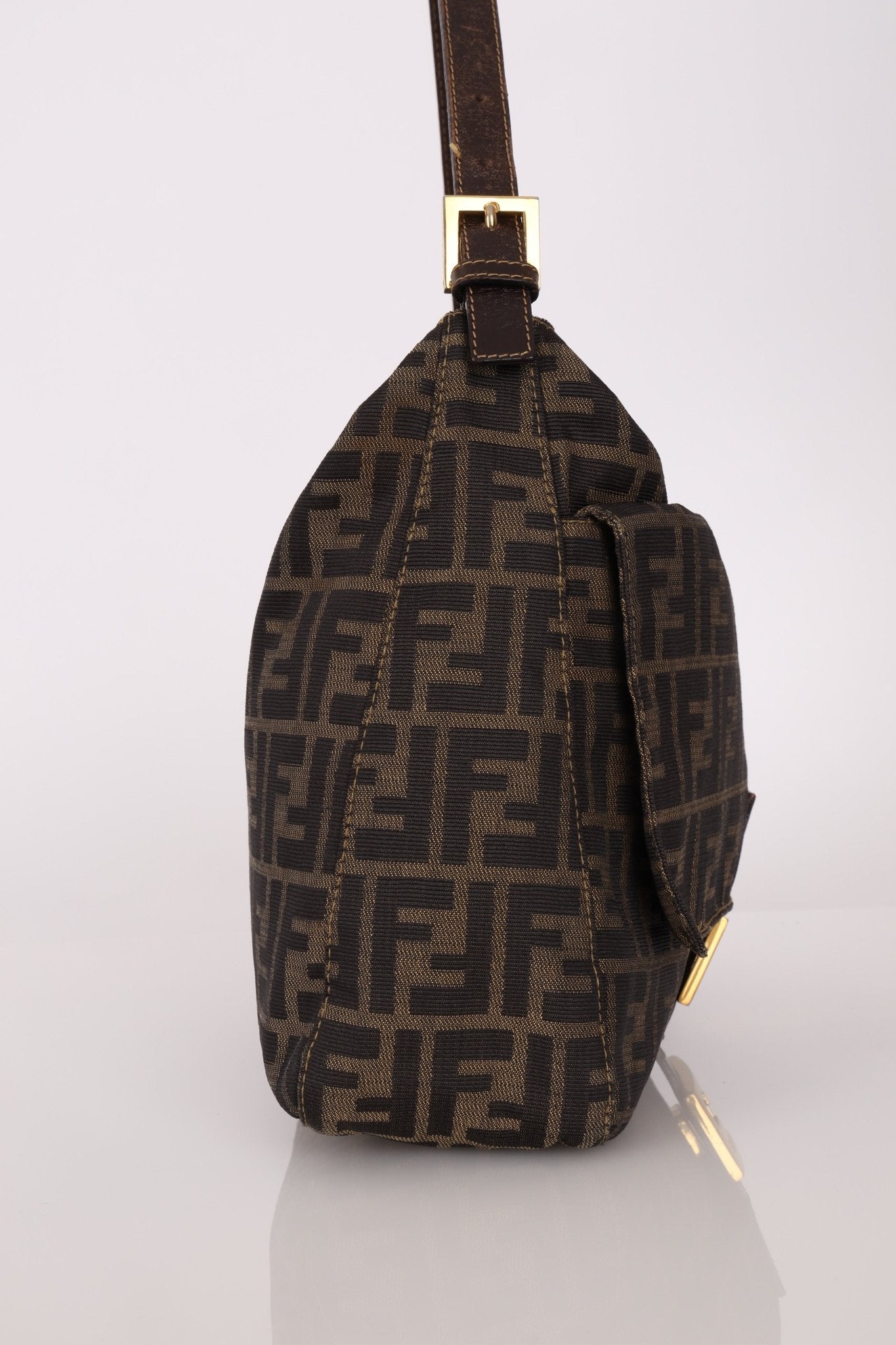 Rare Fendi Zucca Zip Mamma Baguette GHW - FashioNica