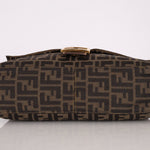 Rare Fendi Zucca Zip Mamma Baguette GHW - FashioNica