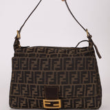 Rare Fendi Zucca Zip Mamma Baguette GHW - FashioNica