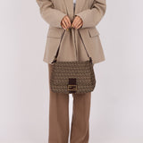 Rare Fendi Zucchino Mama Baguette GHW - FashioNica