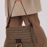 Rare Fendi Zucchino Mama Baguette GHW - FashioNica