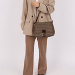 Rare Fendi Zucchino Mama Baguette GHW - FashioNica