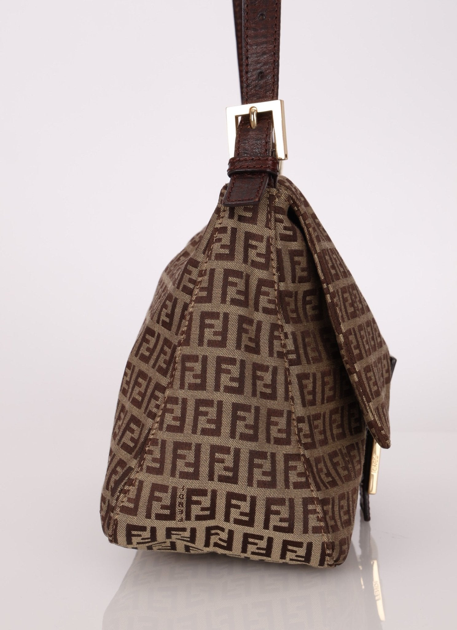 Rare Fendi Zucchino Mama Baguette GHW - FashioNica