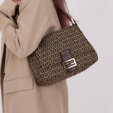Rare Fendi Zucchino Mama Baguette GHW - FashioNica