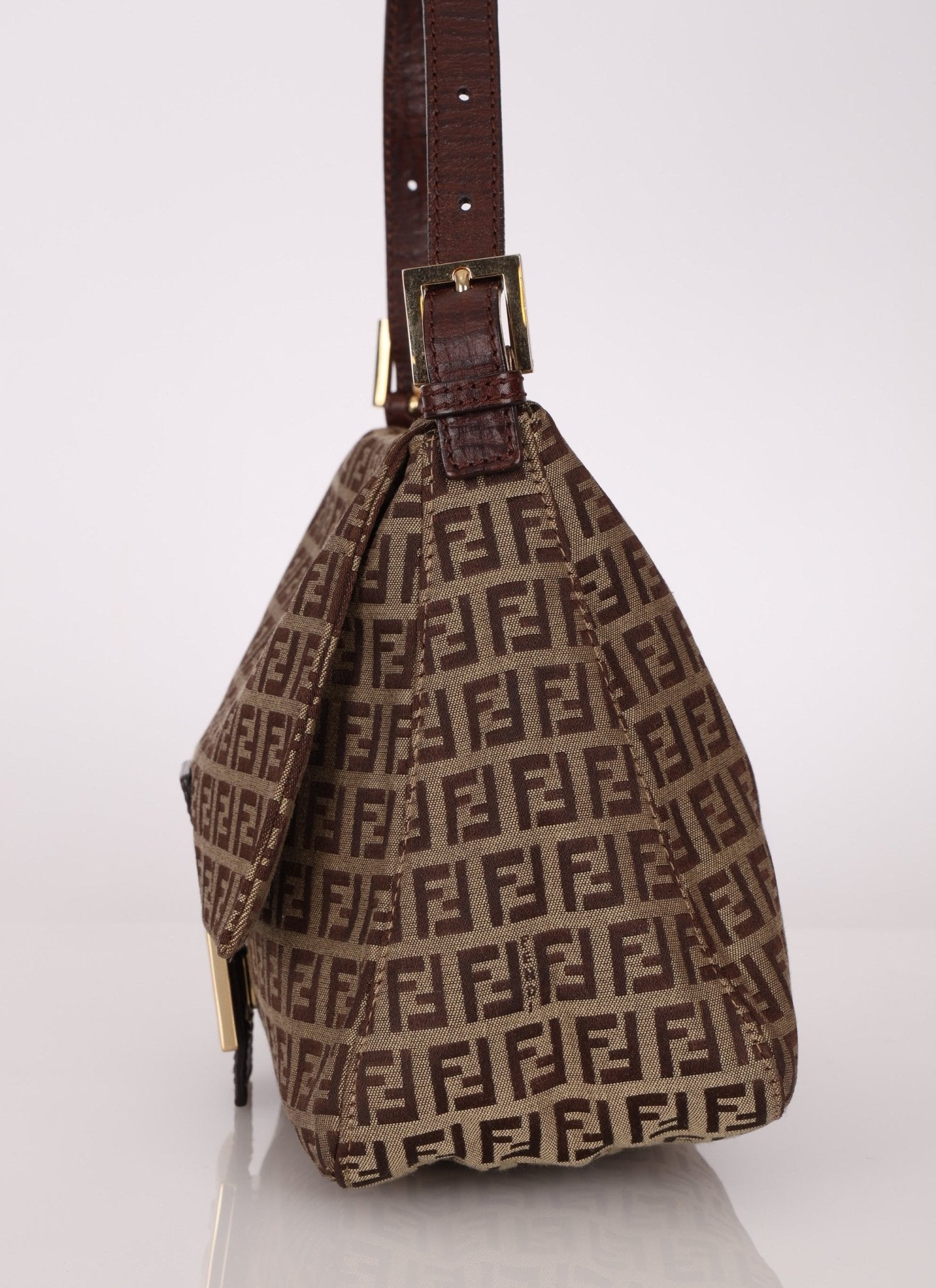 Rare Fendi Zucchino Mama Baguette GHW - FashioNica