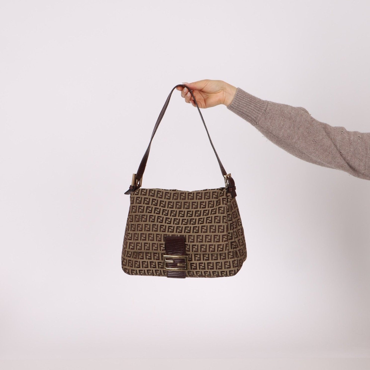 Rare Fendi Zucchino Mama Baguette GHW - FashioNica