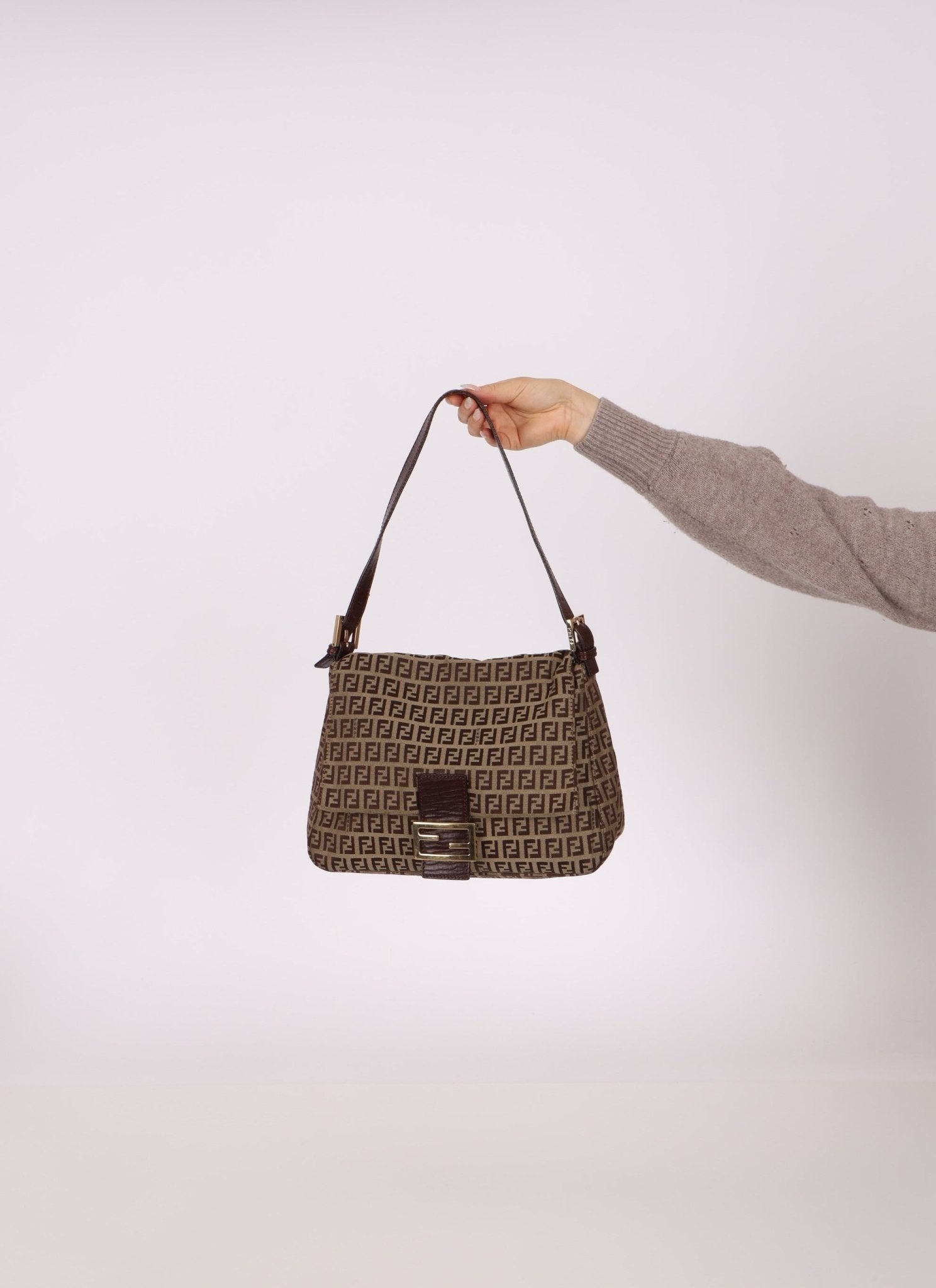 Rare Fendi Zucchino Mama Baguette GHW - FashioNica