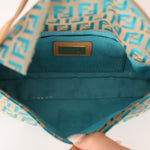 Rare Fendi Zucchino Turquoise Mini Baguette GHW - FashioNica