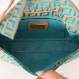 Rare Fendi Zucchino Turquoise Mini Baguette GHW - FashioNica