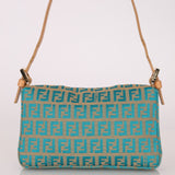 Rare Fendi Zucchino Turquoise Mini Baguette GHW - FashioNica