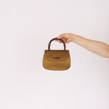 Rare Gucci 1947 Bamboo Mini Night Olive Satin Handle Bag - FashioNica