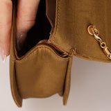 Rare Gucci 1947 Bamboo Mini Night Olive Satin Handle Bag - FashioNica