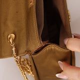 Rare Gucci 1947 Bamboo Mini Night Olive Satin Handle Bag - FashioNica