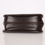 Rare Gucci 1970s Chocolate Chain Accent Box Calf Turnlock Handle Bag - FashioNica