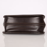 Rare Gucci 1970s Chocolate Chain Accent Box Calf Turnlock Handle Bag - FashioNica