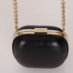 Rare Gucci Lizard Rounded Miniaudiere Clutch on Chain - FashioNica