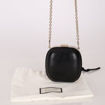 Rare Gucci Lizard Rounded Miniaudiere Clutch on Chain - FashioNica