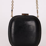Rare Gucci Lizard Rounded Miniaudiere Clutch on Chain - FashioNica