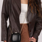 Rare Gucci Lizard Rounded Miniaudiere Clutch on Chain - FashioNica