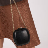 Rare Gucci Lizard Rounded Miniaudiere Clutch on Chain - FashioNica