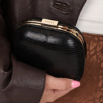 Rare Gucci Lizard Rounded Miniaudiere Clutch on Chain - FashioNica