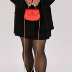 Rare Gucci Red Satin Mini Bamboo Top Handle - FashioNica