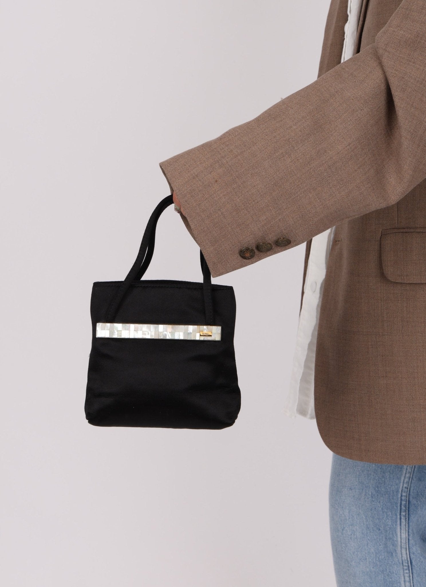 Rare Gucci Satin Mother of Pearl Mini Tote - FashioNica