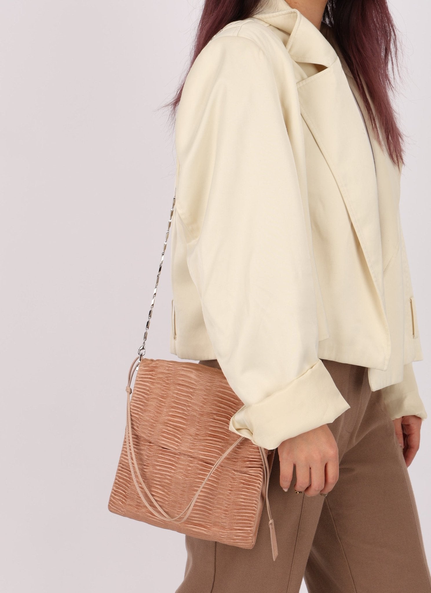 Rare Gucci Satin Pleated Square Frame Clutch - FashioNica