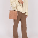 Rare Gucci Satin Pleated Square Frame Clutch - FashioNica