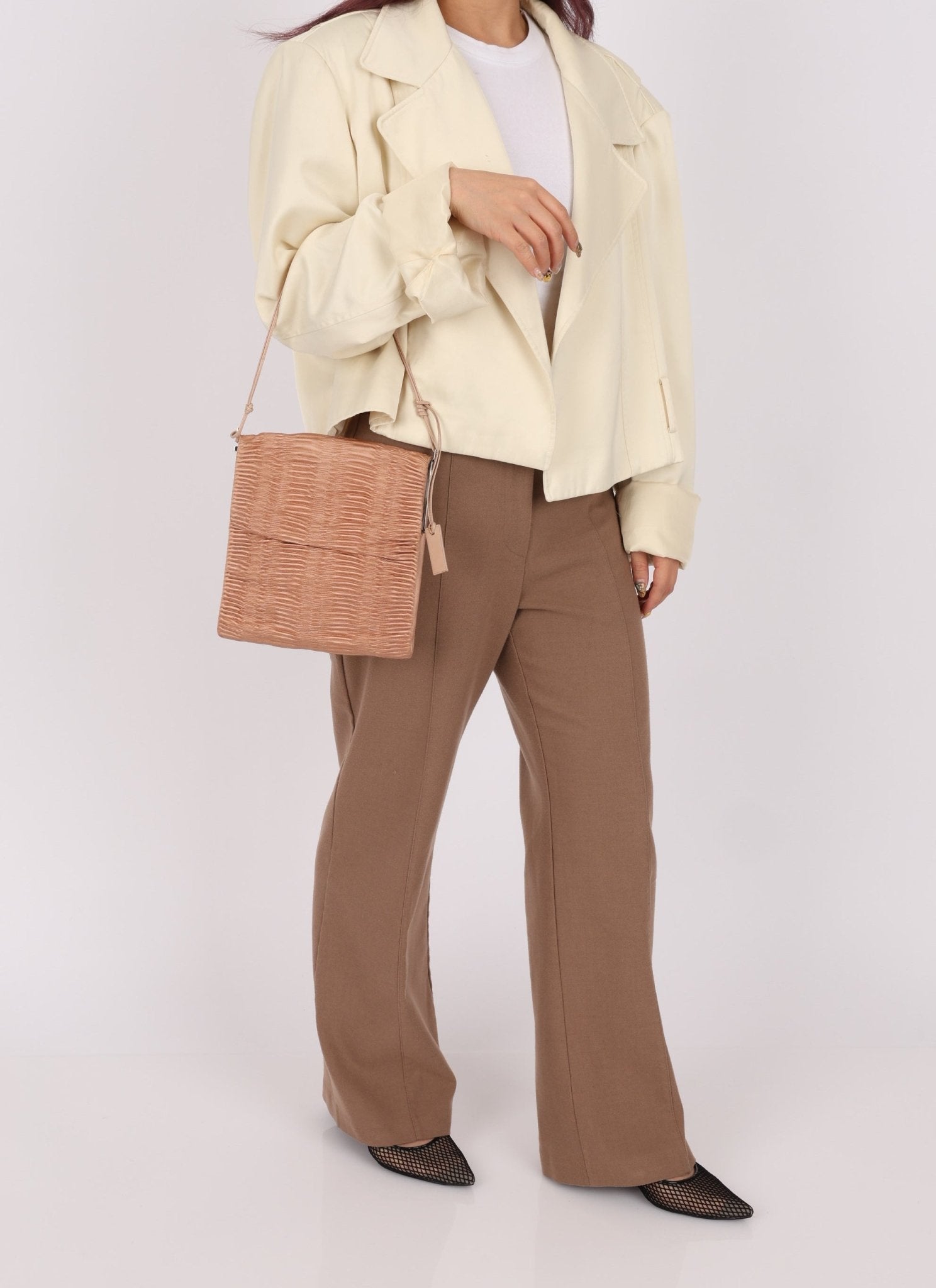 Rare Gucci Satin Pleated Square Frame Clutch - FashioNica