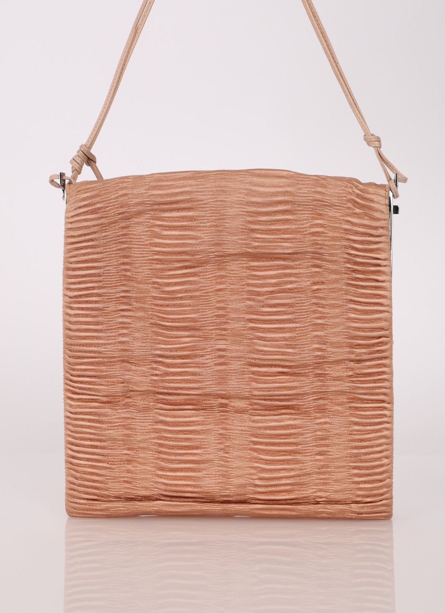 Rare Gucci Satin Pleated Square Frame Clutch - FashioNica