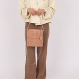 Rare Gucci Satin Pleated Square Frame Clutch - FashioNica