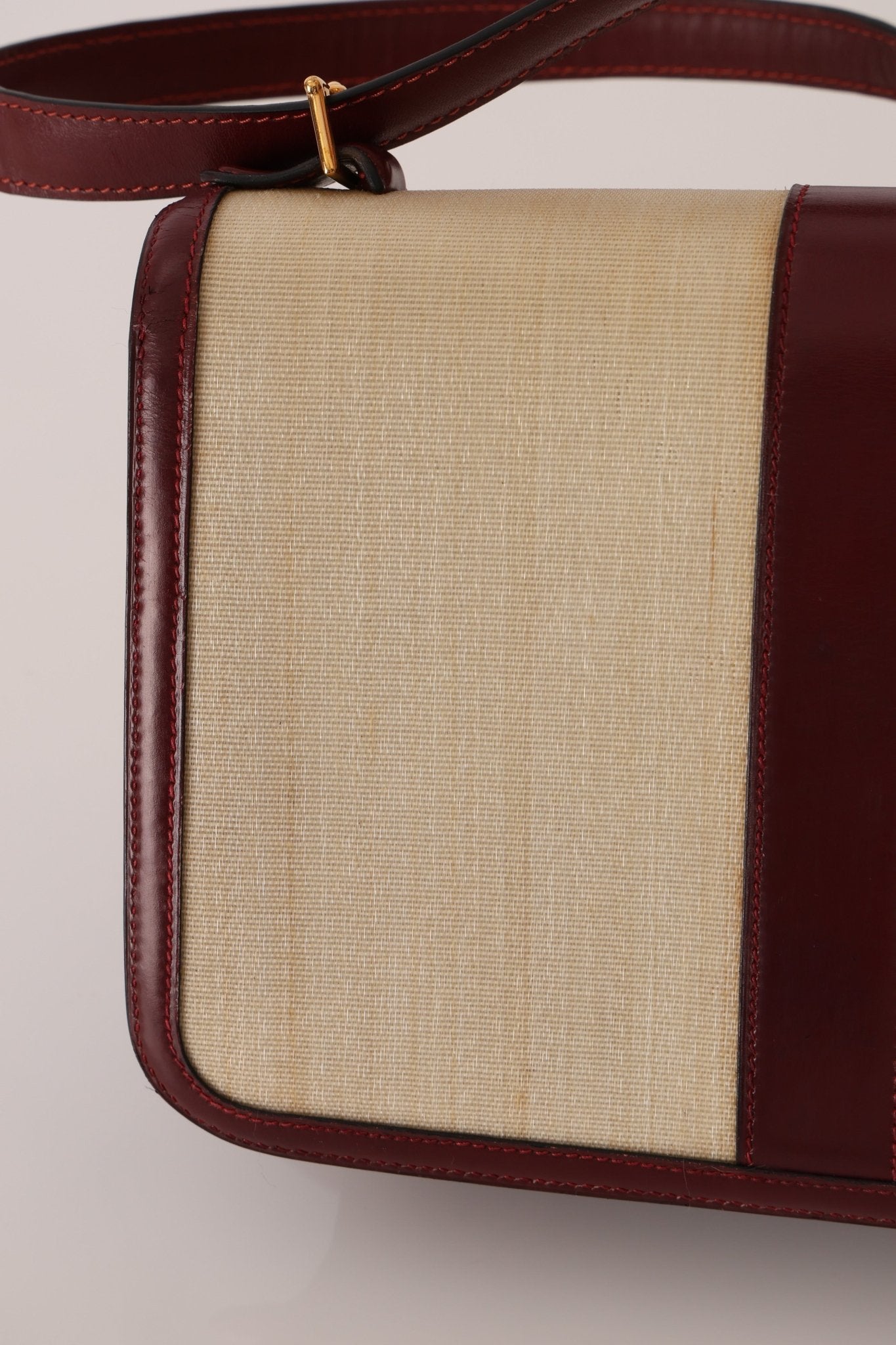 Rare Hermès 1980 Boxcalf & Crinoline Sologne Shoulder Bag GHW - FashioNica