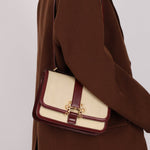 Rare Hermès 1980 Boxcalf & Crinoline Sologne Shoulder Bag GHW - FashioNica