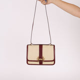 Rare Hermès 1980 Boxcalf & Crinoline Sologne Shoulder Bag GHW - FashioNica