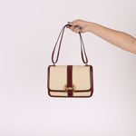 Rare Hermès 1980 Boxcalf & Crinoline Sologne Shoulder Bag GHW - FashioNica