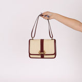 Rare Hermès 1980 Boxcalf & Crinoline Sologne Shoulder Bag GHW - FashioNica