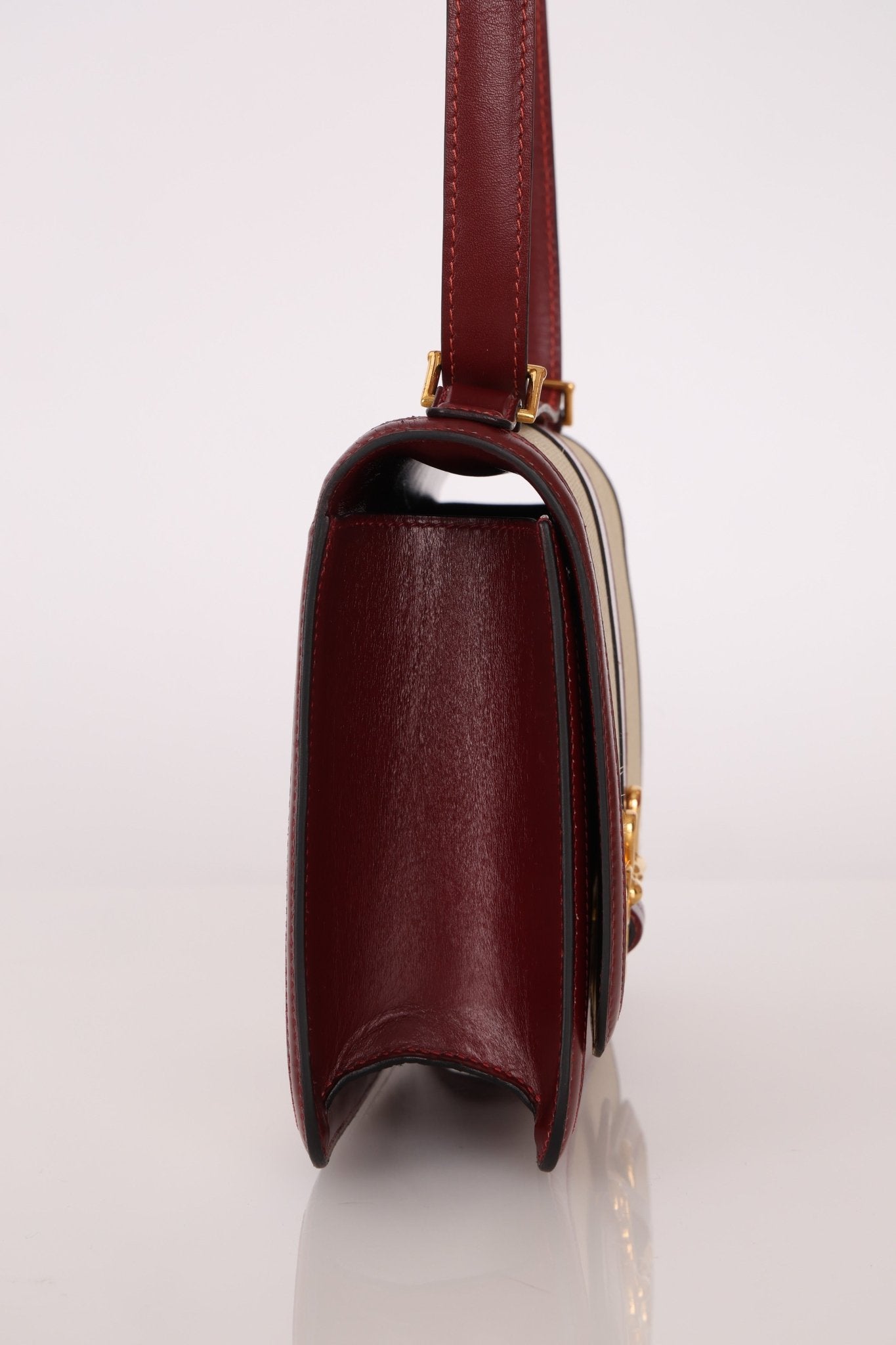 Rare Hermès 1980 Boxcalf & Crinoline Sologne Shoulder Bag GHW - FashioNica