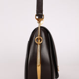 Rare Hermès 1984 Chocolat Box Calf Passe Guide Shoulder Bag - FashioNica