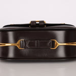 Rare Hermès 1984 Chocolat Box Calf Passe Guide Shoulder Bag - FashioNica