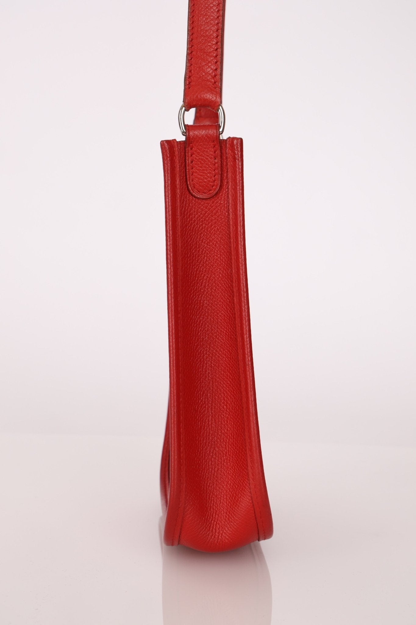 Rare Hermès 2004 Rouge Casaque Epsom Evelyne TPM PHW - FashioNica