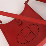 Rare Hermès 2004 Rouge Casaque Epsom Evelyne TPM PHW - FashioNica
