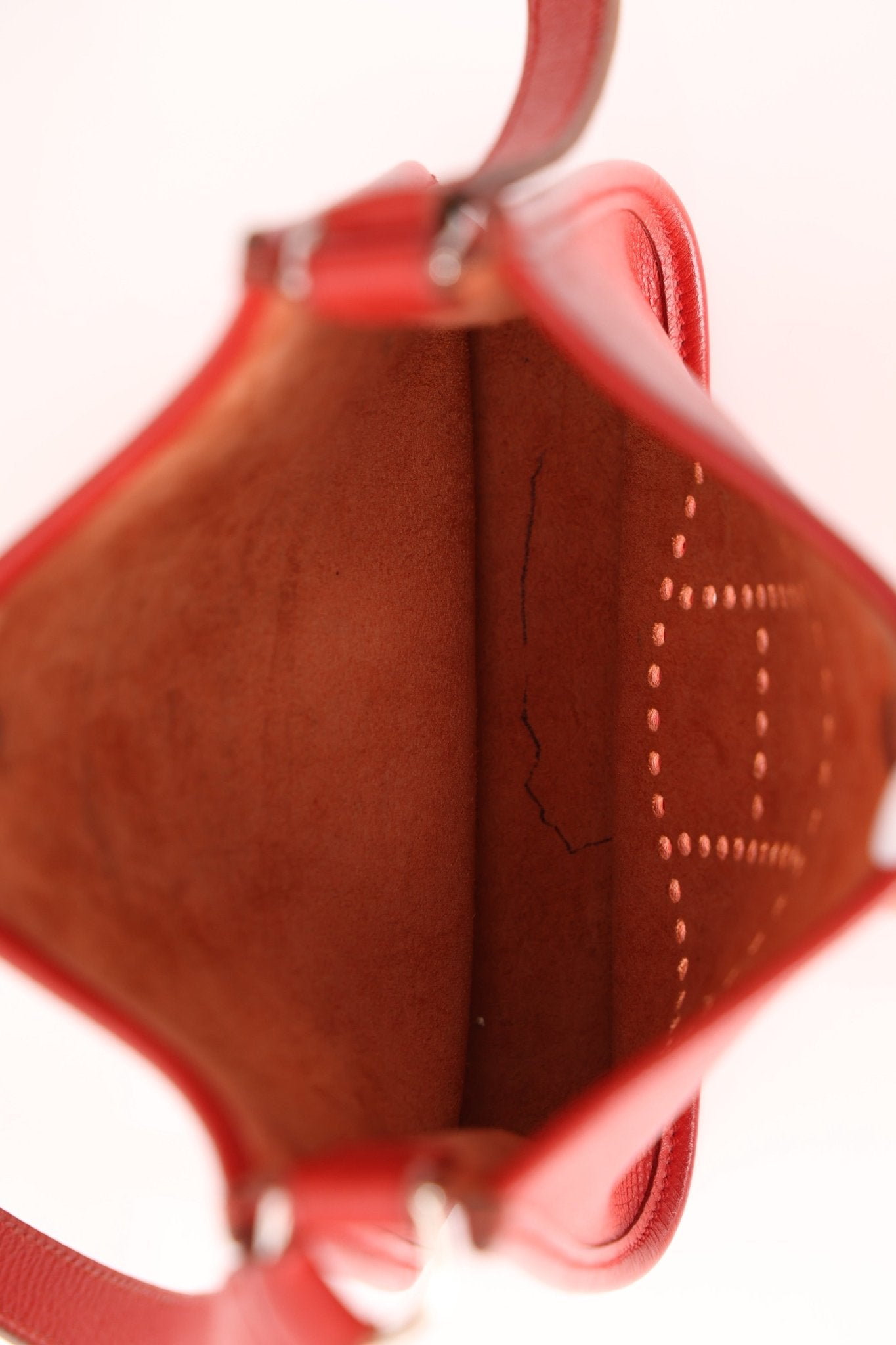 Rare Hermès 2004 Rouge Casaque Epsom Evelyne TPM PHW - FashioNica