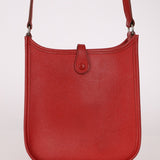 Rare Hermès 2004 Rouge Casaque Epsom Evelyne TPM PHW - FashioNica