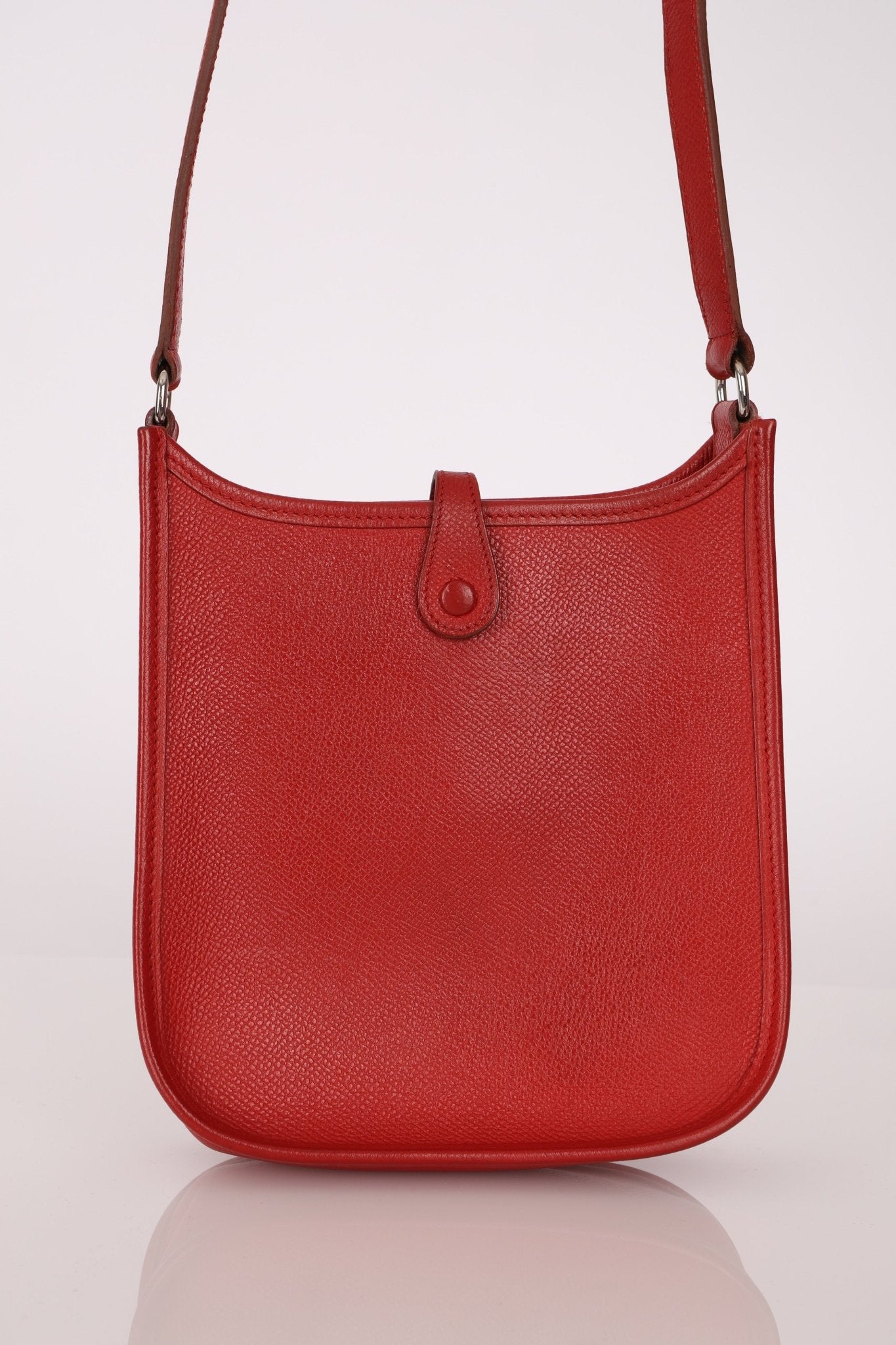 Rare Hermès 2004 Rouge Casaque Epsom Evelyne TPM PHW - FashioNica
