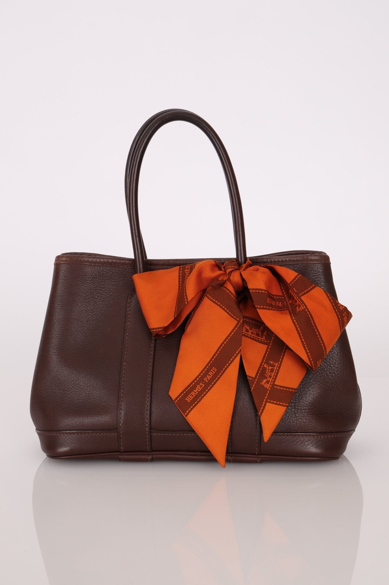 Rare Hermès 2005 Havana Swift and Bolduc Neo Garden Party 23 with Twilly - FashioNica