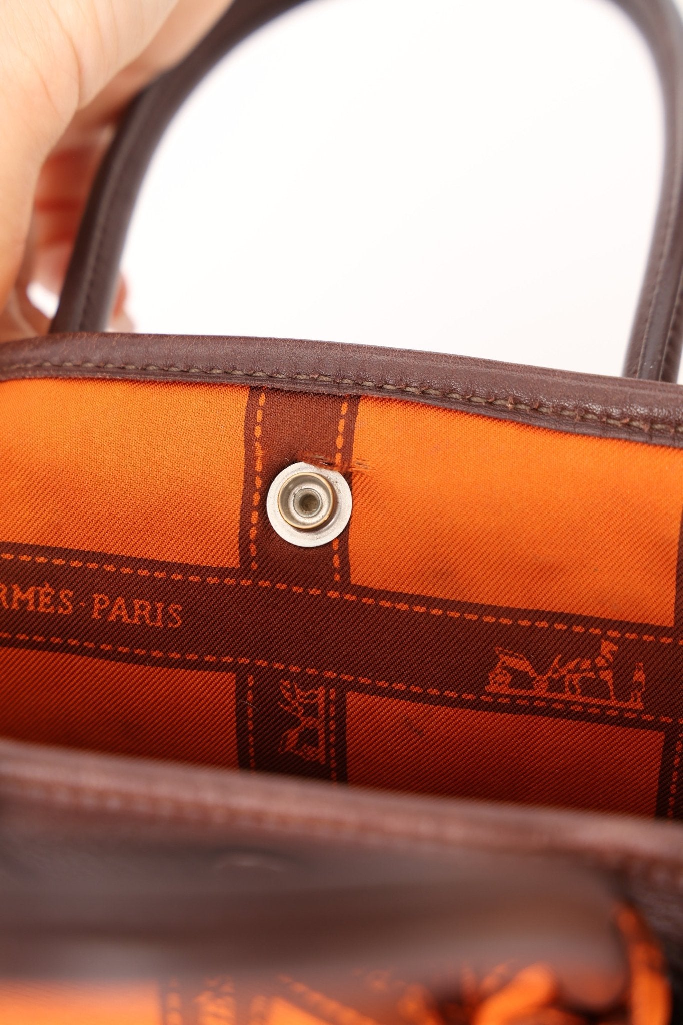 Rare Hermès 2005 Havana Swift and Bolduc Neo Garden Party 23 with Twilly - FashioNica