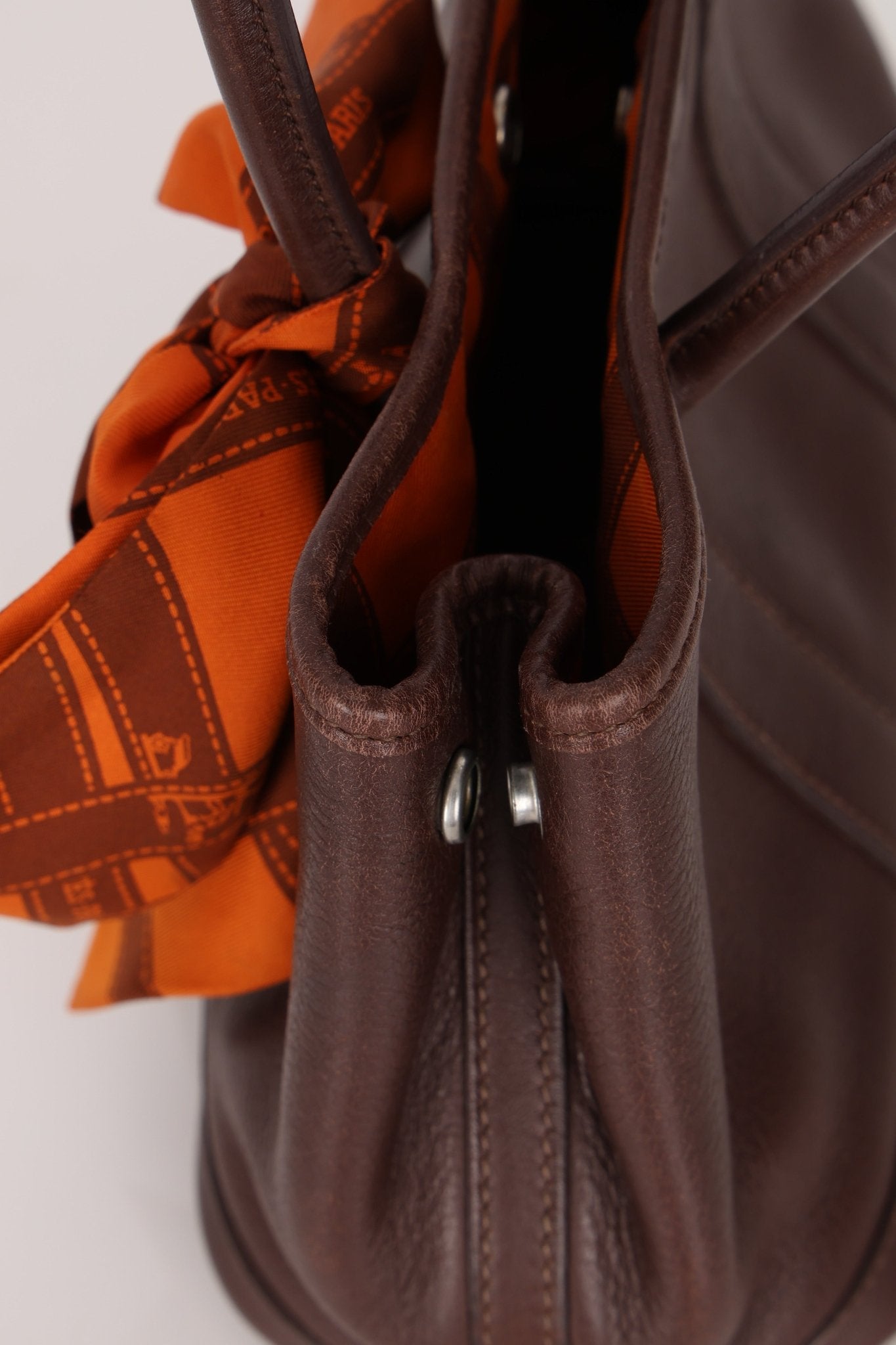 Rare Hermès 2005 Havana Swift and Bolduc Neo Garden Party 23 with Twilly - FashioNica