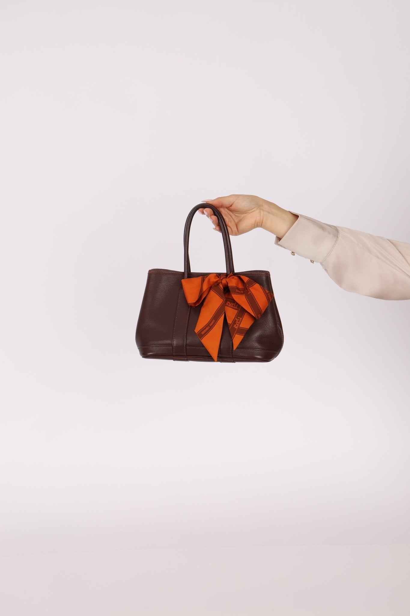 Rare Hermès 2005 Havana Swift and Bolduc Neo Garden Party 23 with Twilly - FashioNica