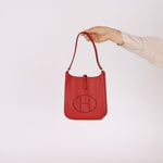 Rare Hermès 2005 Rouge Casaque Epsom Evelyne Short Strap TPM PHW - FashioNica